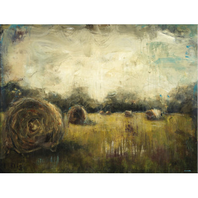 Hay Roll by Claudette - Wrapped Canvas Painting