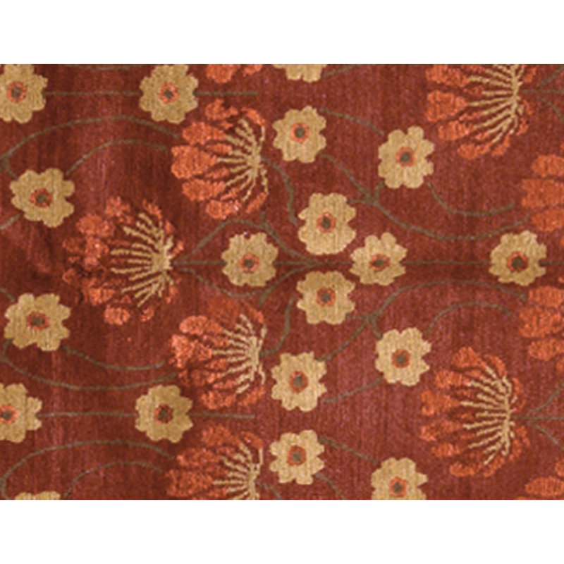 Handmade Silk and Wool Area Rug
