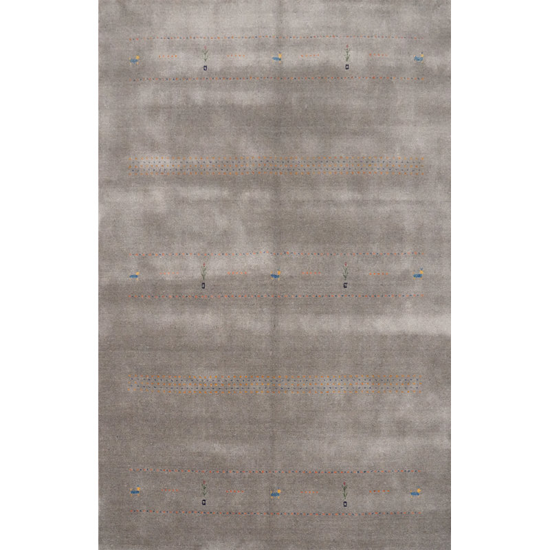Tapis tribal en laine fait à la main de style Gabbeh 6 x 8