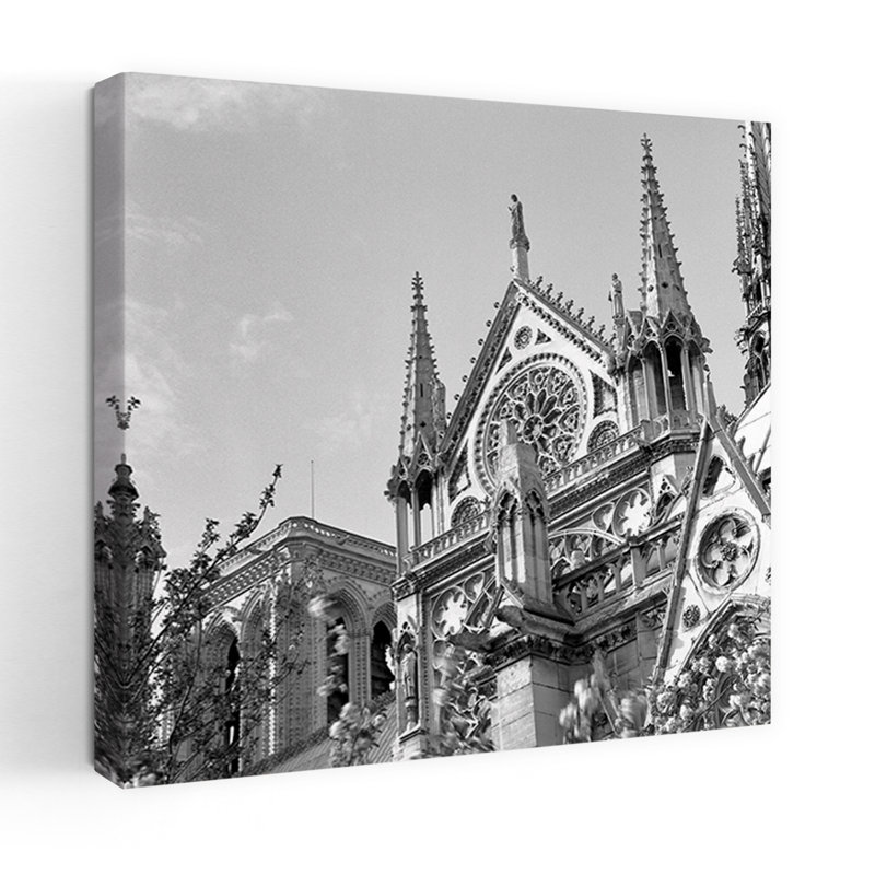 Étoile brillante de Paris - Notre Dame, architecture de paysage contemporain abstrait, H 18 po x l 18 po