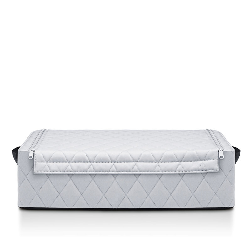 Reisenthel Recycled Polyester Fabric Decorative Bin, Light gray diamond