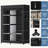 62.4" H x 40.8"W Clothing Rack with Cover, Heavy Duty Clothes Rack with Shelves, Garment Rack for Bedroom, Closet, Laundry Room-1605321325