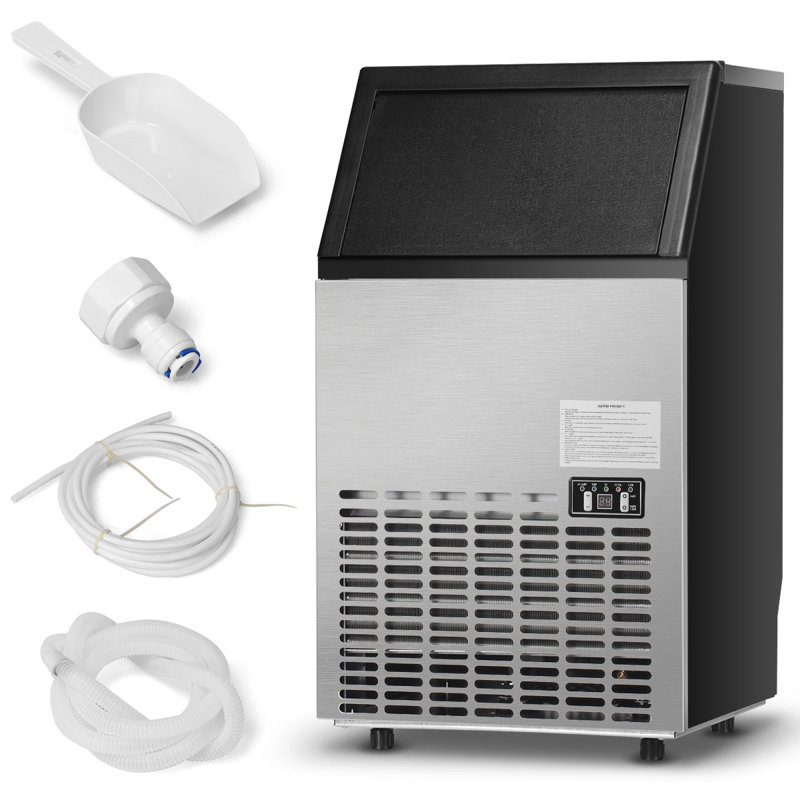 Zoomie Kids Moerlein 50 Lb. Daily Production Cube Clear Ice Freestanding Ice Maker
