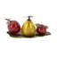 Centre de table en métal et fruits artificiels vernissés-91185787-91185788