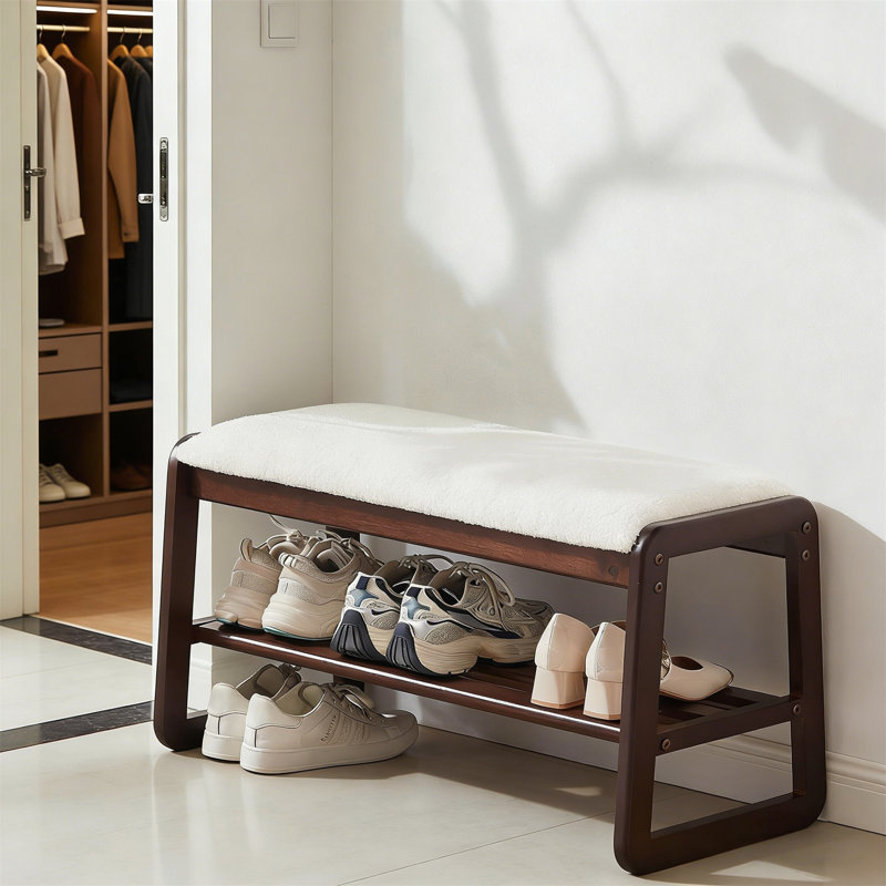 Premium Wooden Shoe Cabinet For Home, 16.5" H x 39.4" W x 11.8" D
