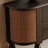 Black Solid Wood Half-circle Console Table-473083197