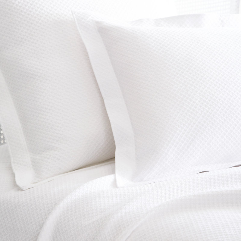 Petite Trellis Matelasse Coverlet, Queen Coverlet, White
