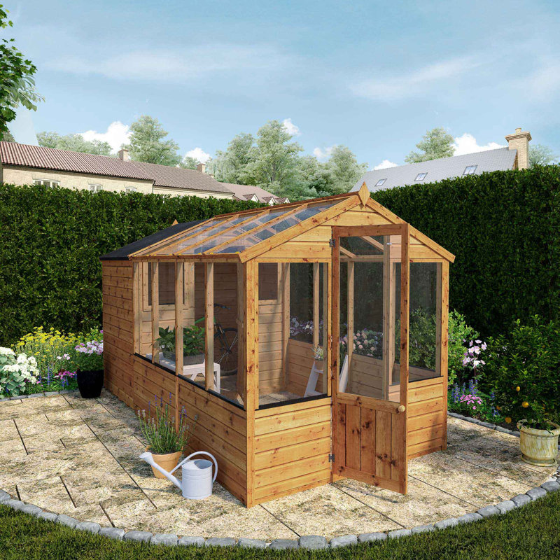Mercia 12 x 6ft Traditional Apex Greenhouse/Shed Combi, No