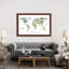 Animal Map Of The World by Michael Tompsett - Print on Canvas-528851268-528851272
