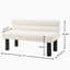 Banc rembourré polyvalent avec pieds en bois d'hévéa, support stable pour une utilisation quotidienne-129407990-129407994-129407995