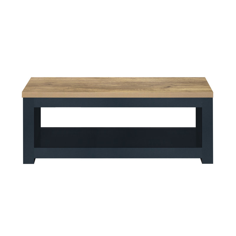 Highgate Sled Coffee Table with Storage, Navy Blue