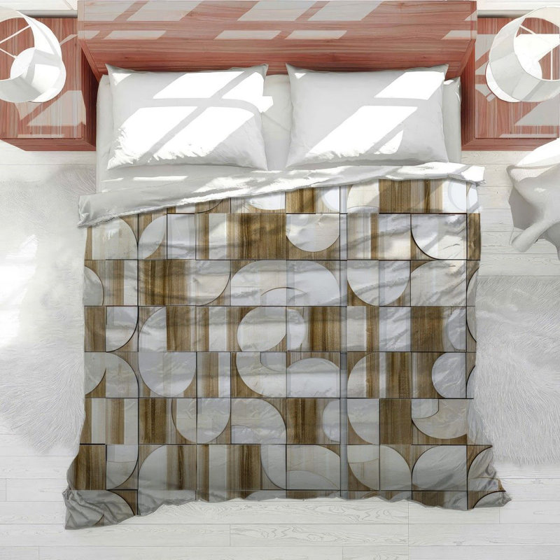 Geometric Panel Cool Bedding, King Duvet Cover