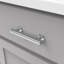 Poignée barre Woodward Collection - Poignée centrale d'armoire de 3 3/4 po chrome - Quincaillerie contemporaine pour tiroirs et armoires-90926999-116641508