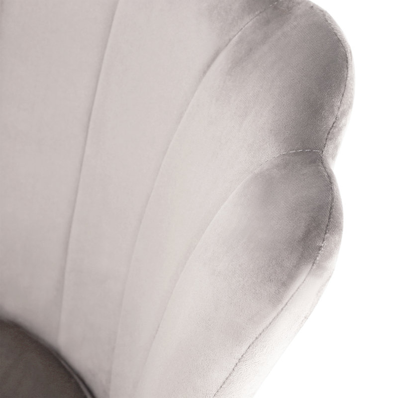 Daisy - Velvet Chair with Back-Rest, Taupe