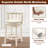 Full-Grain Leather Bar Stool Counter Height Stool Solid Wood Swivel Barchair with Footrest for Kitchen Dining Room Living Room-1153487359-1141263599-1141263595