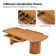 Eljin 94" Mid-Century Modern Dining Table With Tableware Classification Drawer And Solid wood base