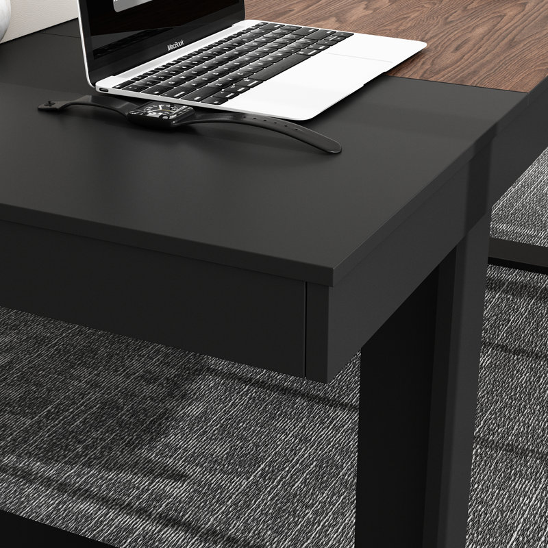 Table de conférence 86,6 "rectangulaire, table de réunion modulaire, Noir mat