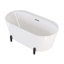 Baignoire autoportante Monaco de 59 po avec support noir mat-102694138