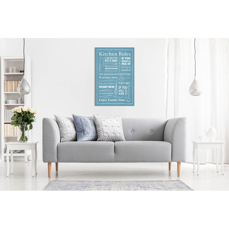 Kitchen Rules - Wrapped Canvas Print, 31cm H x 20cm W