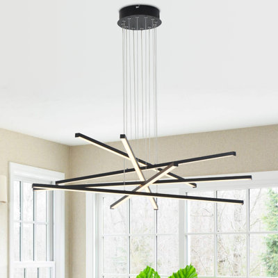 Luminaire suspendu pour îlot de cuisine 6 lumières pour interrupteur d'escalier moderne Renato