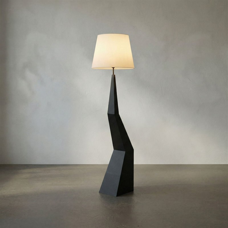 Rhombus 68'' Matte Black Traditional Floor Lamp
