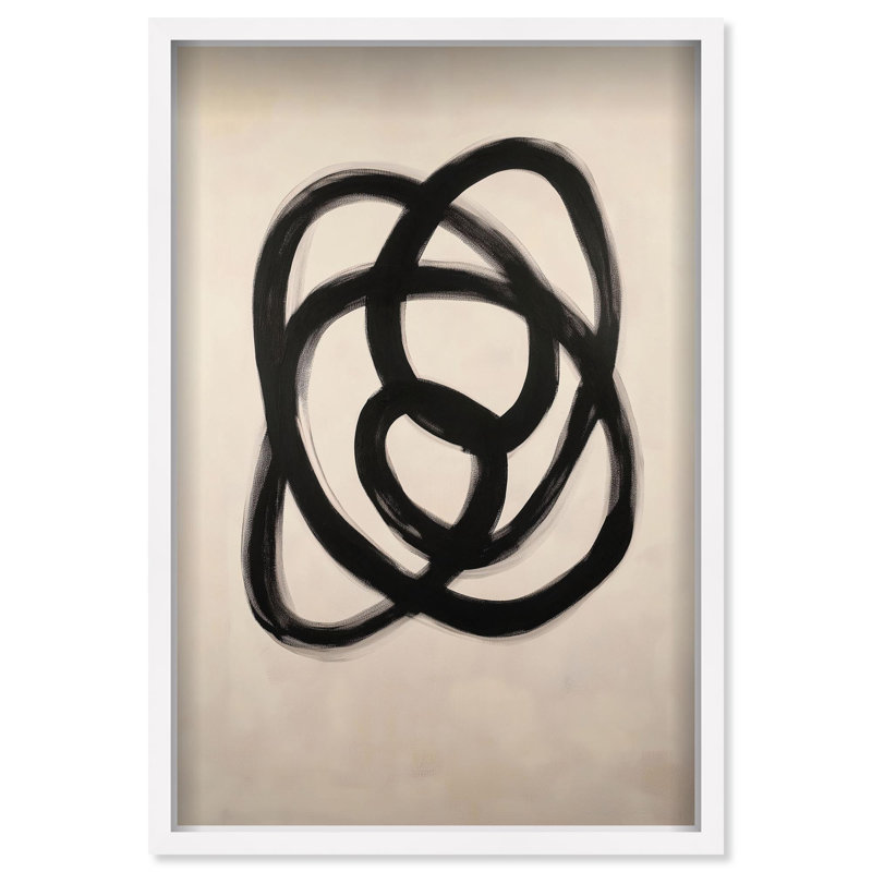 Oliver Gal Urban Mirage III Abstract - Luxury Shadowbox Framed Wall Art, 32" H x 22" W, Cream