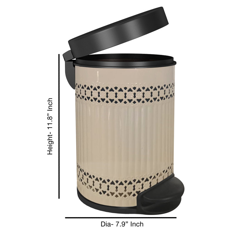 Steel Open Waste Basket - 1.32 Gallons