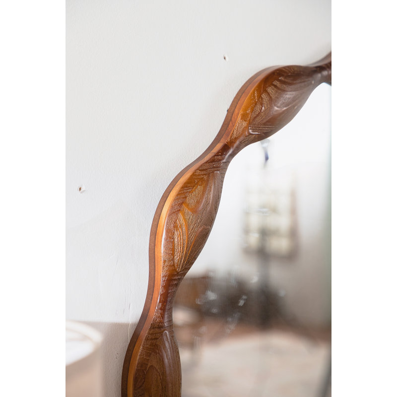 Miroir rond en bois naturel 32,28 /