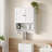 Wall-mounted Bathroom Cabinet With Louvered Doors-985361729
