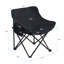 Ensemble de 2 chaises de camping pliantes avec sac de transport, siège d'extérieur portable en noir