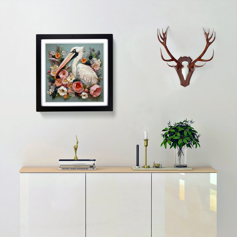 Pelican - Framed Print, Black