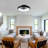 Indoor Flush Mount Ceiling Fan With LED Light And Remote Control