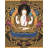 Chengrezig Mandala Black Background (Brocadeless Thangka)