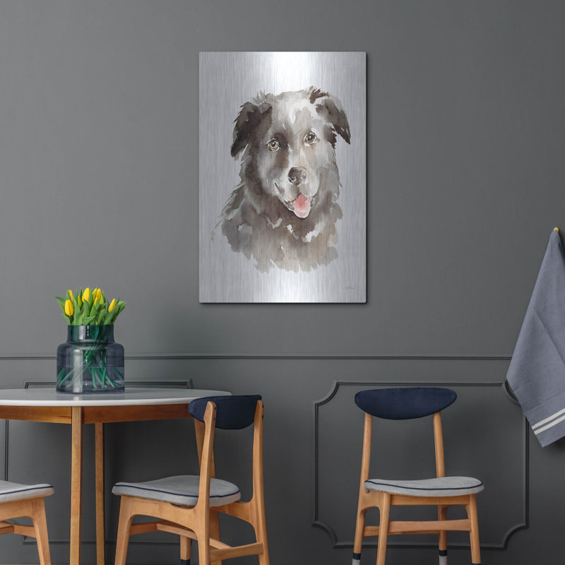 Art mural en métal Winston Porter «Dog Portrait 1» par Katrina Pete, H 36 po x l 24 po