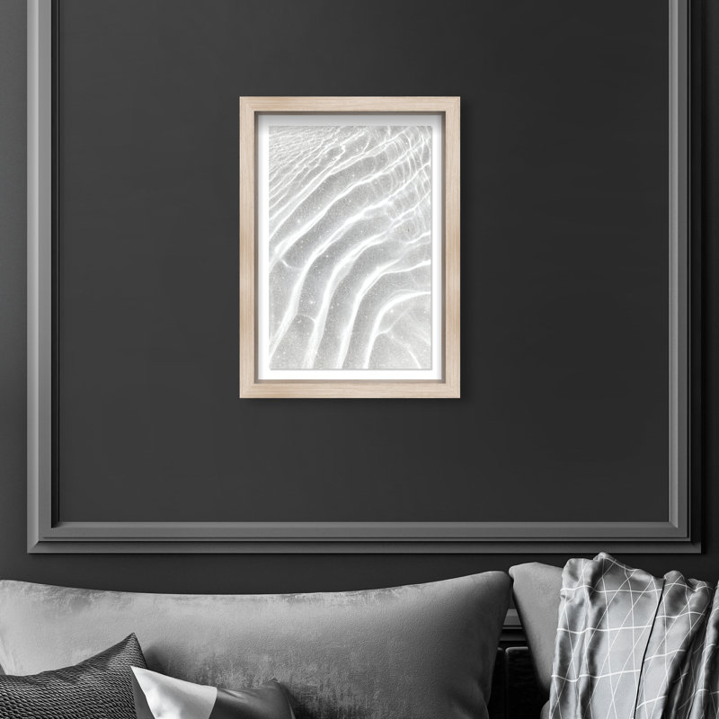 Water Ripples I Print by Oliver Gal, 16.5" H x 11.5" W, Natural Oak Shadowbox