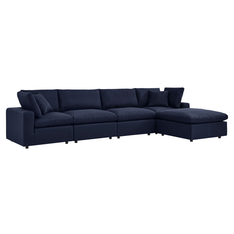 Canapé modulaire d'extérieur 5 pièces Commix, Bleu marine