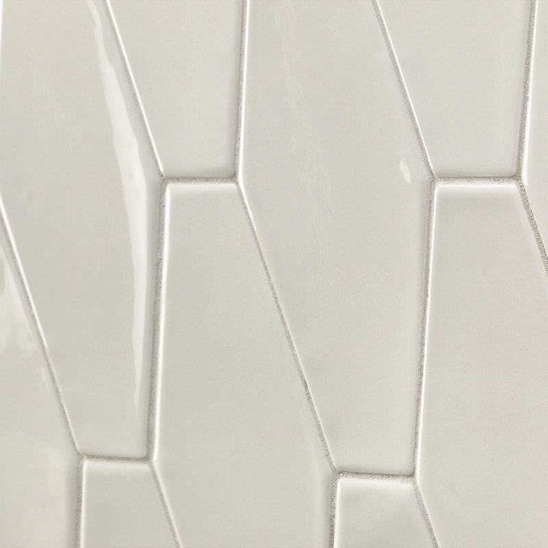 Manchester 4x8 Hexagon Glossy Ceramic Tile, Dove Gray