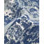 Tapis gris / bleu / ivoire noué à la main de conception unique 9 pi 1 po x 12 pi 2 po New Age