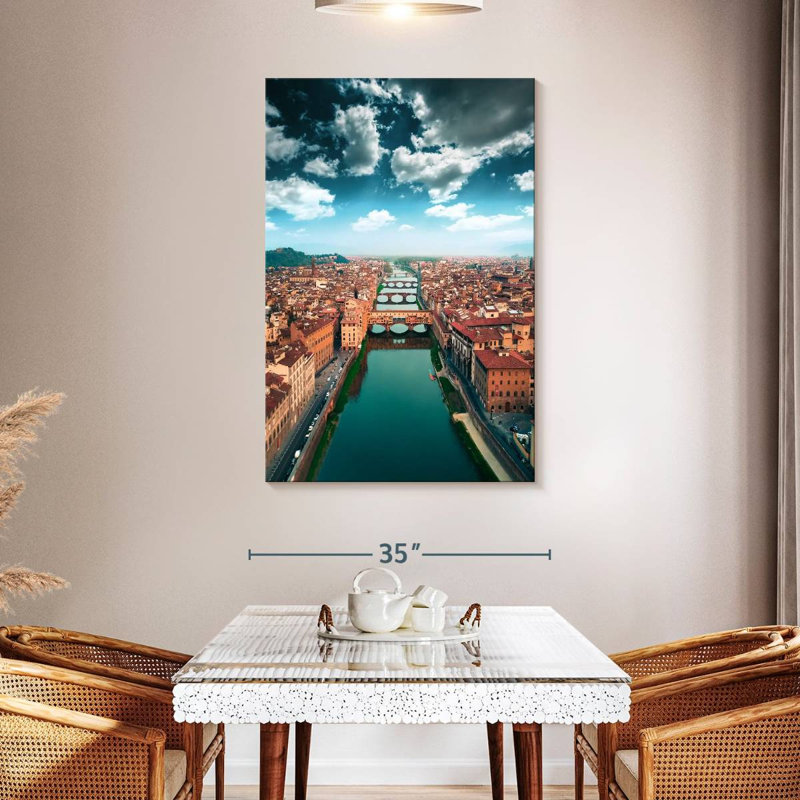 Aime Arno River In Florence, 48" H x 32" W
