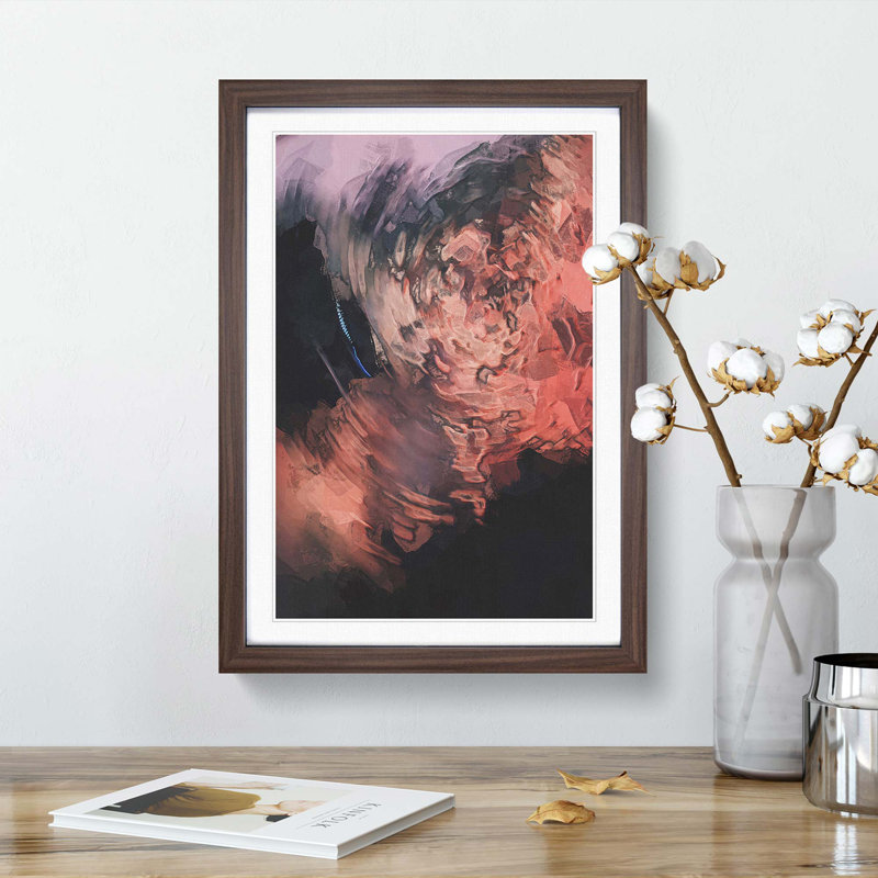 The Swirl in Abstract - Framed Print, Walnut, 60cm H x 40cm W x 2cm D