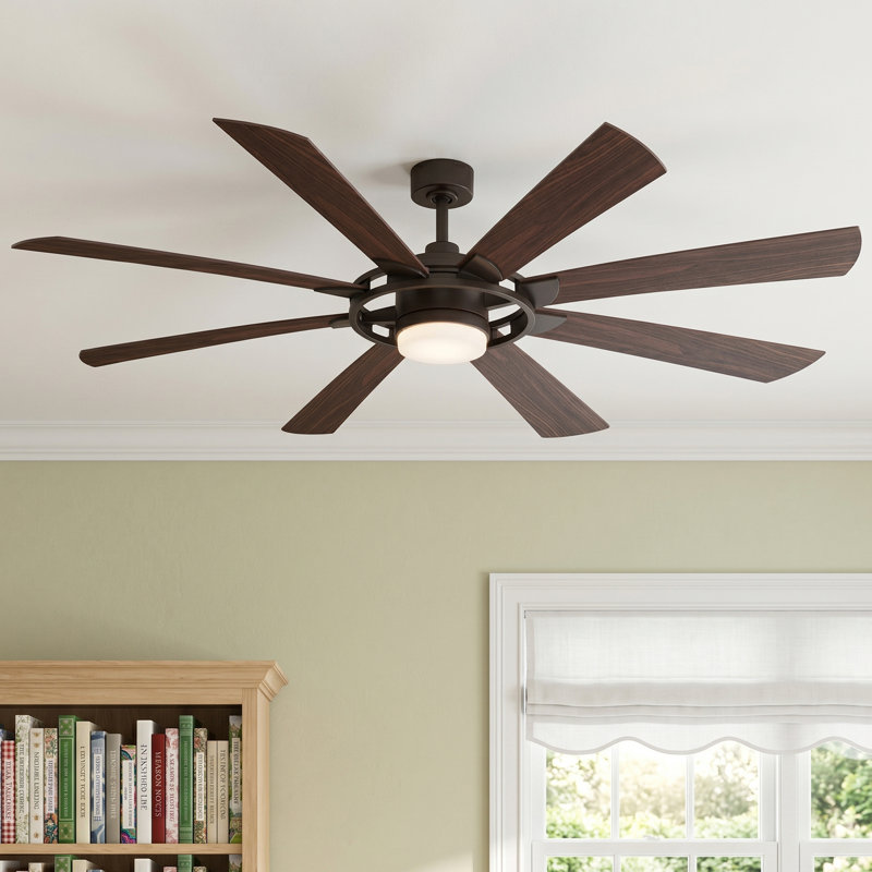 Rogers 68'' Ceiling Fan with LED Lights, New Bronze