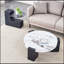 Table basse ronde à double couche