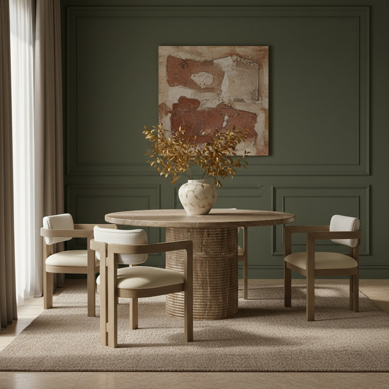Table de salle à manger Rapallo, Beige