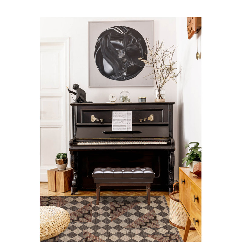 Kilim crème, gris Faywood 5 pi 6 po x 7 pi 8 po