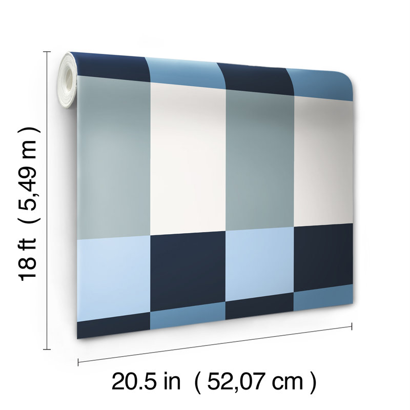 Papier peint adhésif Emily Rayna, Bleu