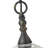 Corder Mini Pendant - Antique Black Iron - Hammered Water Glass-881641178