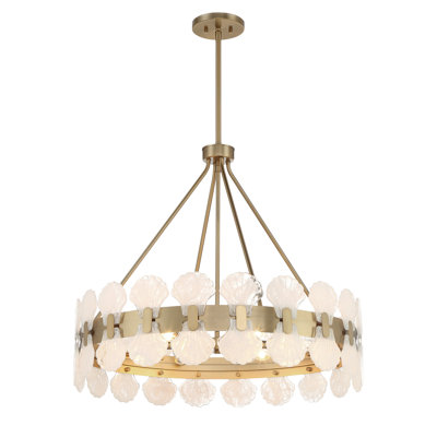 Lustre 6 lumières Bancroft en laiton noble