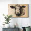 Toile tendue I-Gallery Charcoal Cow-1533464703