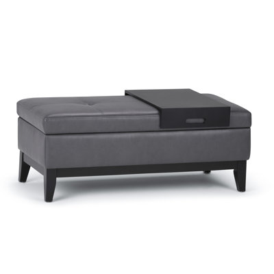 Banc de rangement avec repose-pieds et rangement caché Oregon