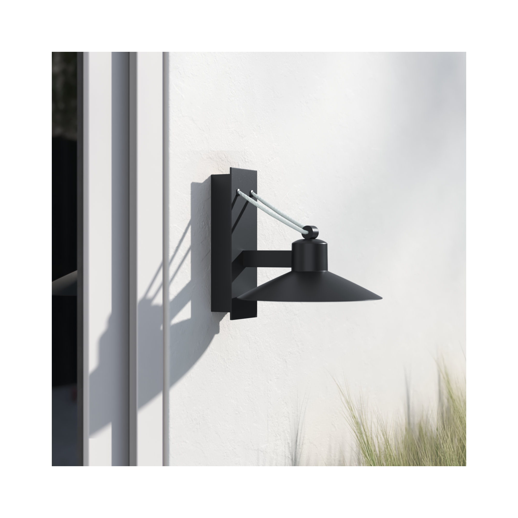 Saheli Single Light Bell Outdoor Steel LED Wall Light, 10.25" H x 9.75" W